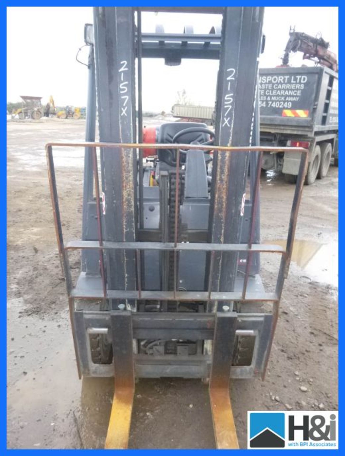OM XG15. 1500 kg Gas forklift. Side shift. Double mast. HOURS 9370.4. In working order. Viewing - Image 3 of 7