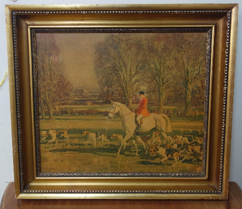 A pair of Munnings fox hunting prints, framed