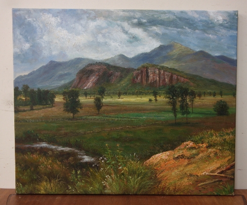 C. Pull, Scottish landscape, oil on canvas, unframed