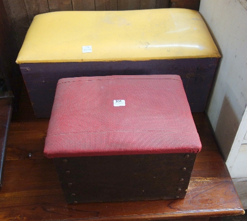 Two pine boxes