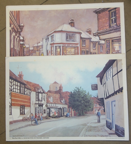 A set of eight reproduction Post Office advertising signs, unframed