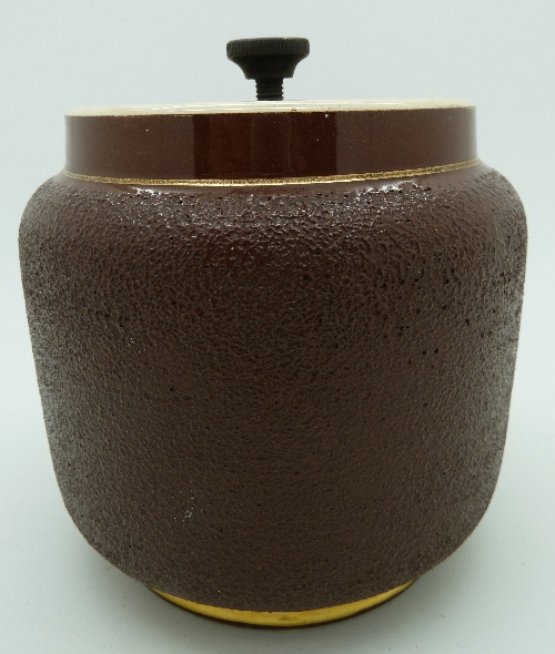 A Macintyre tobacco jar, with Leeds crest, base marked made for Tetley & Sons, Leeds