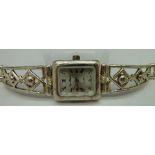 A lady's sterling silver wristwatch