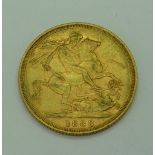 A Victorian 1888 full sovereign