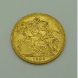 A Victorian 1899 full sovereign