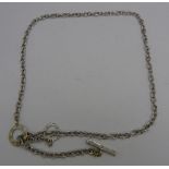 A 9ct white gold necklet, weight 18.3g