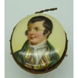 An oval porcelain picture portrait of Ro