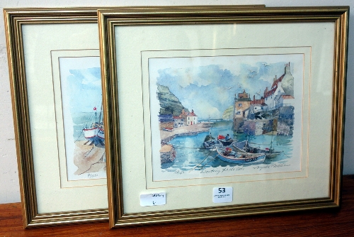 A pair of Angela Fielder limited edition prints, framed