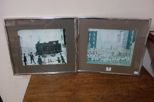 A pair of L.S. Lowry prints, framed