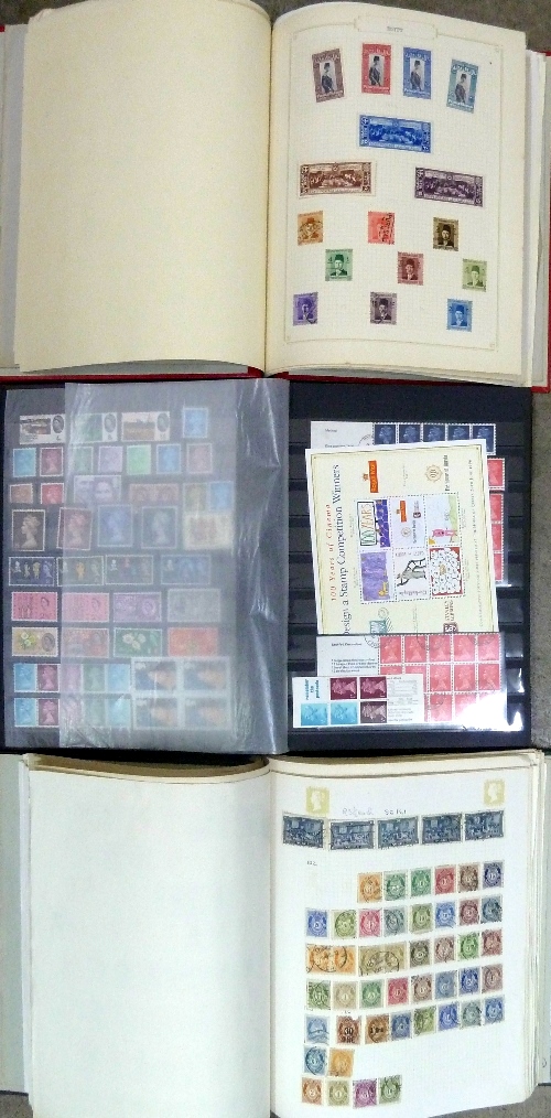 A collection of stamps, three albums, East and West Germany, Munich Olympics, Egypt, Lebanon,