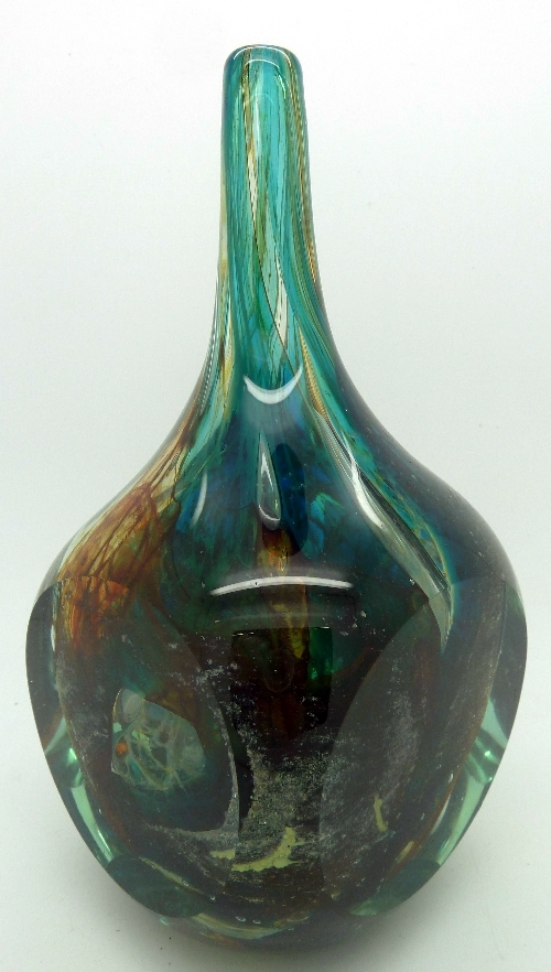 A Mdina glass vase, signed, 1976, height 20cm