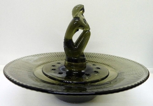 A glass figural posy vase, diameter 33cm