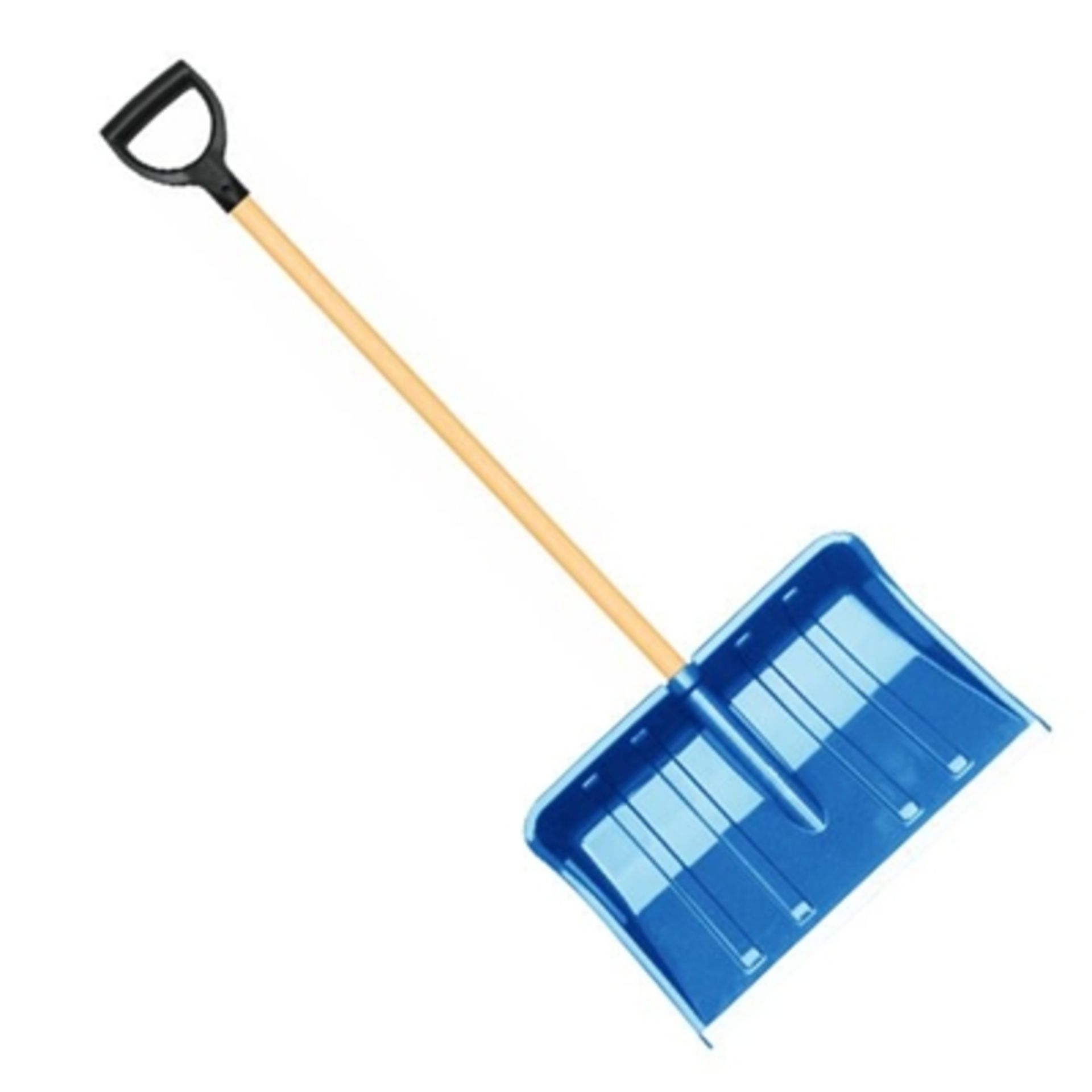 20 x Alpin 2 Wooden Shaft Blue Shovel with Metal Blade