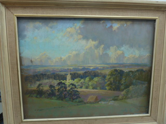 E. Matthews, (British 19th century) Outlook unsettled, pastel on artist's board, framed and