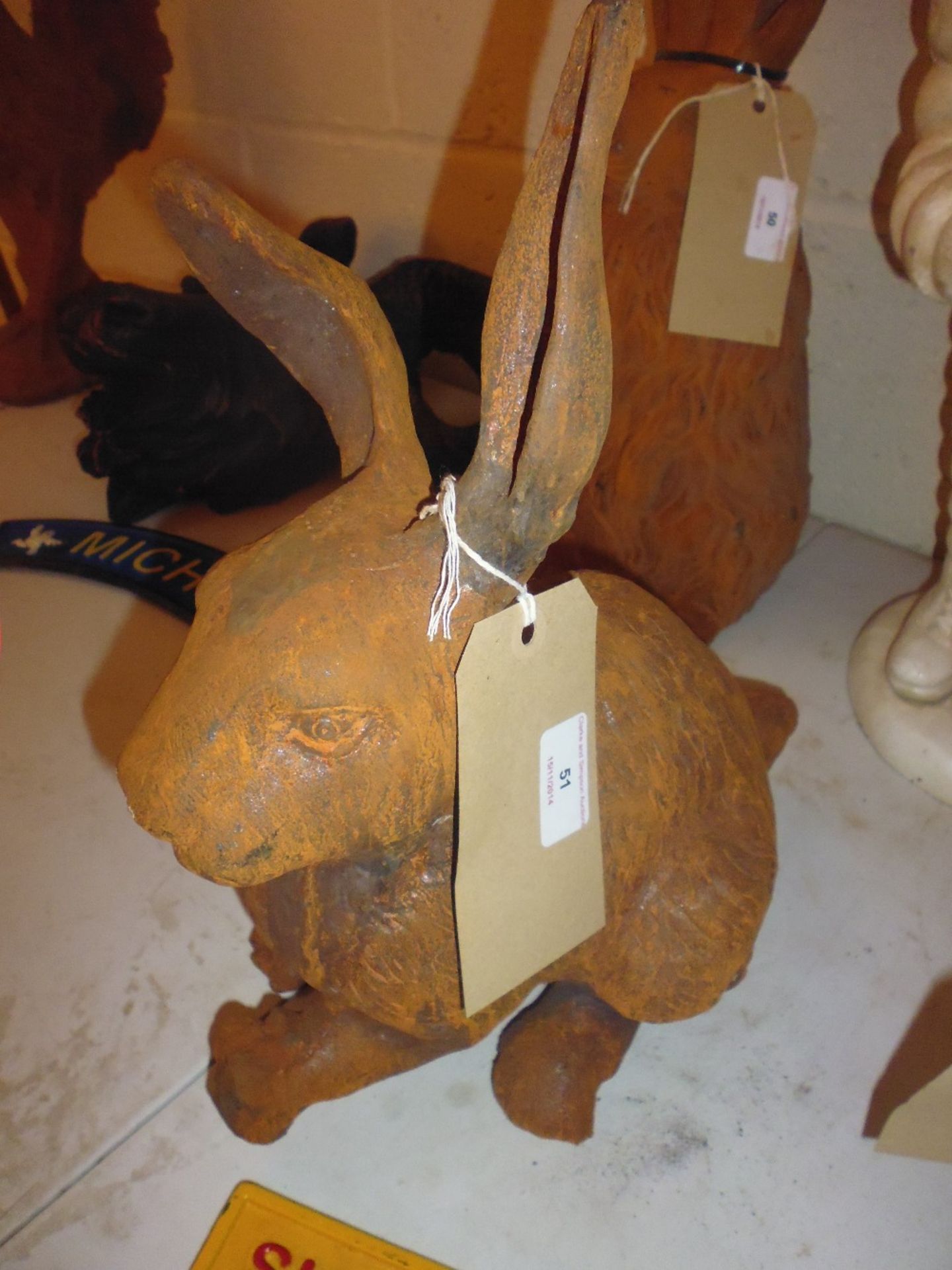 Cast iron sitting rabbit*