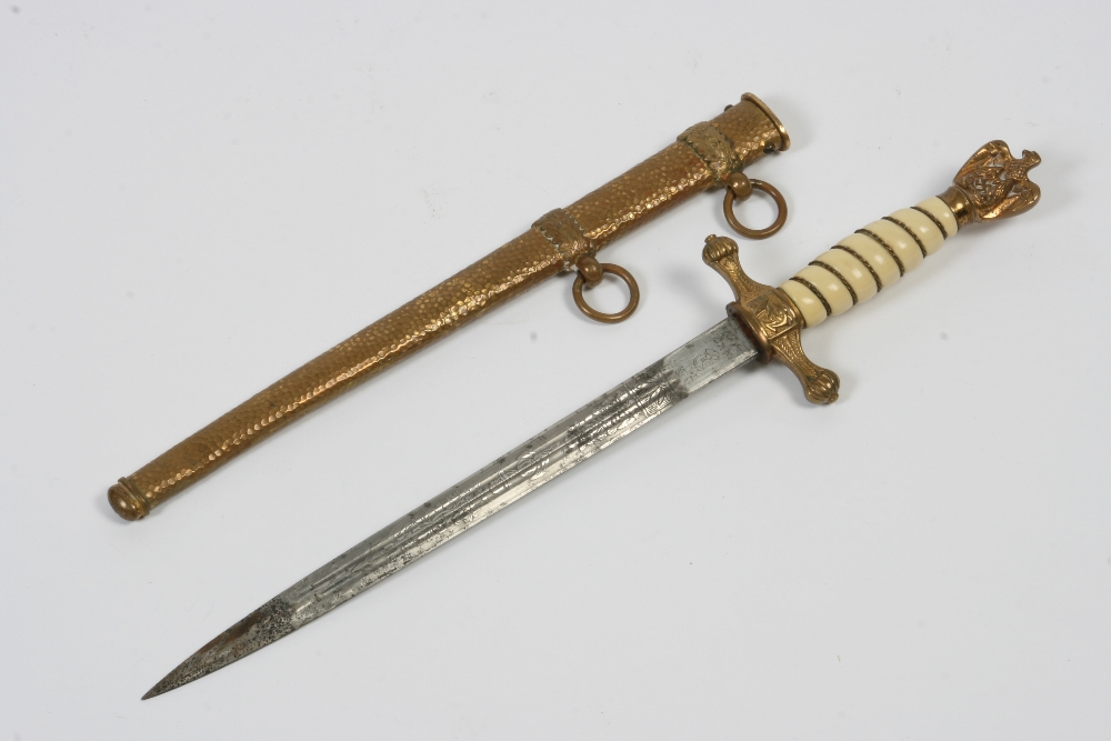 A World War II German naval dress dagger, 38cm long - see illustration