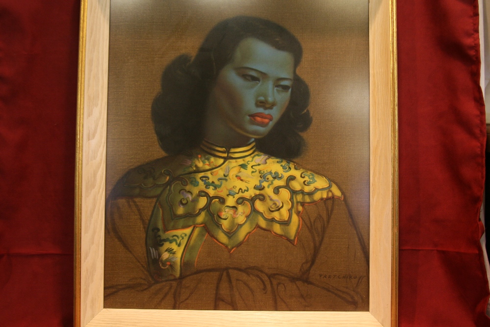 A Tretchikoff portrait print, 70cm x 58cm