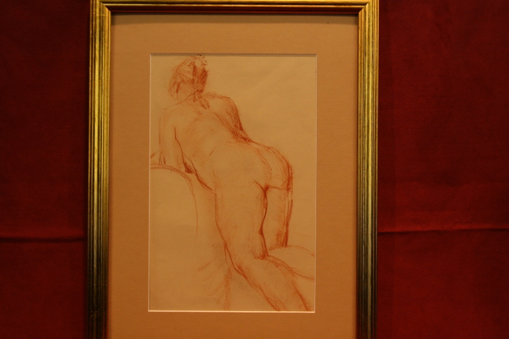 A gilt framed print, of nude female, 41cm  x 31cm