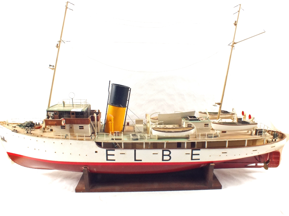 A scale model of Ditmar Koel, master pilot boat for the Elbe Estuary (motorised)