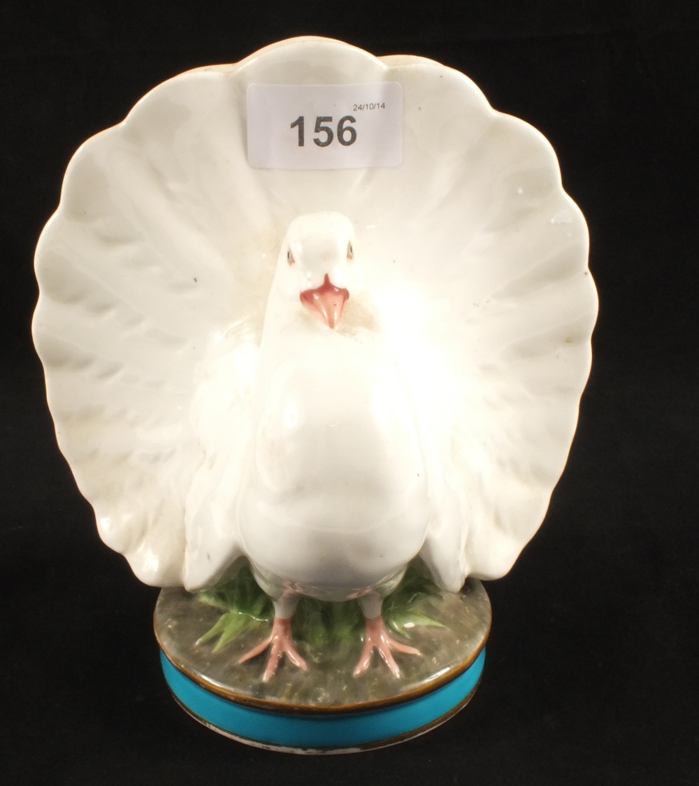 A Minton porcelain Dove posy vase, height 6"