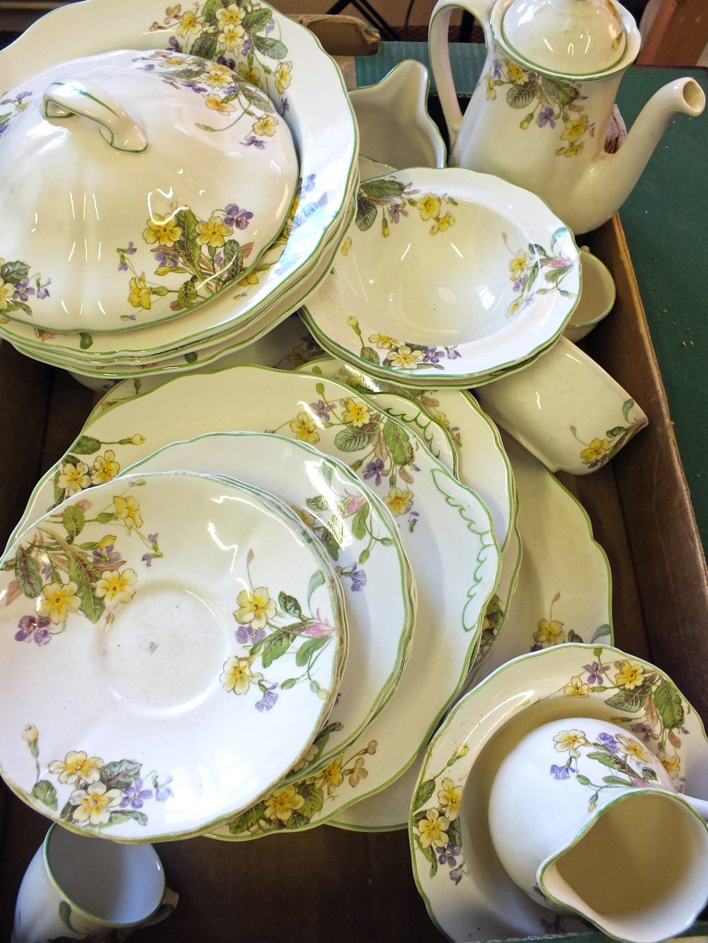 A Royal Doulton "April" dinner and coffee set
