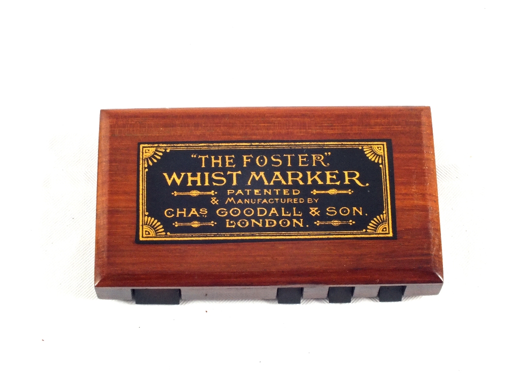 A 19th Century Mahogany and Rosewood "The Foster" whist marker