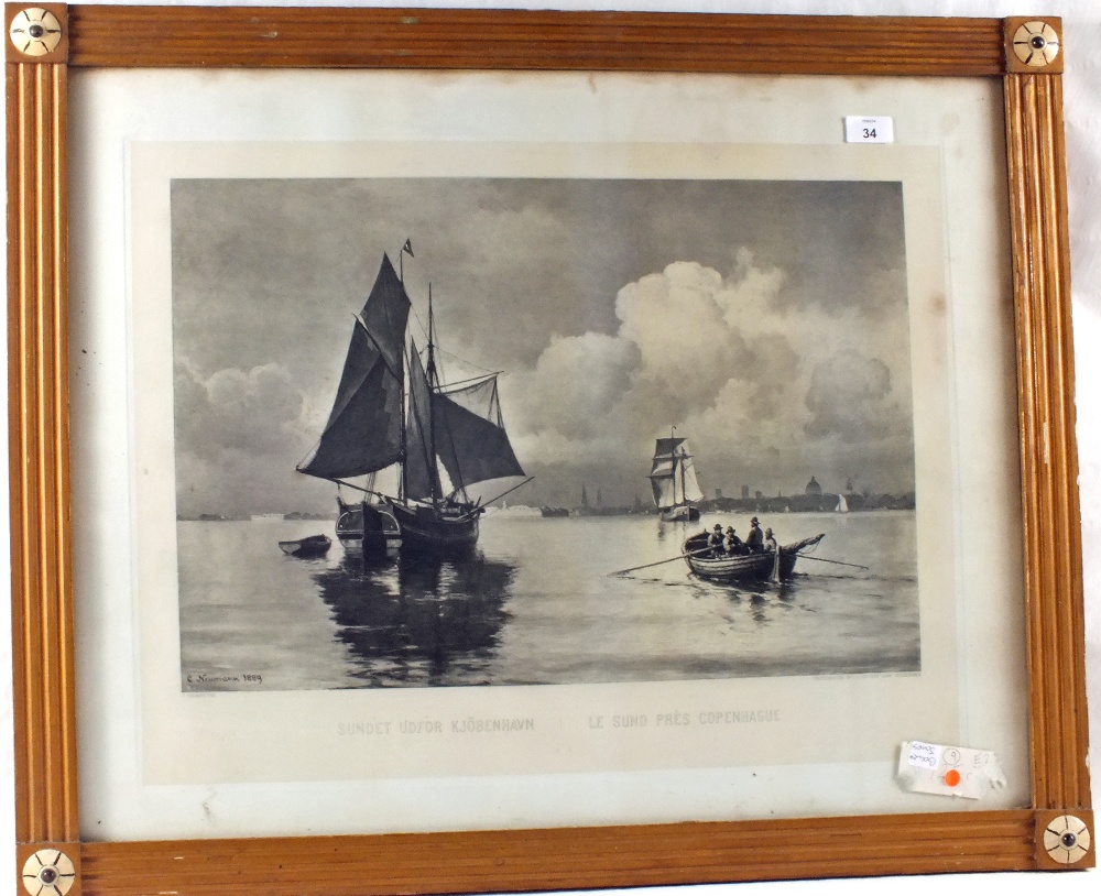 A 19th Century engraving of Copenhagen Harbour