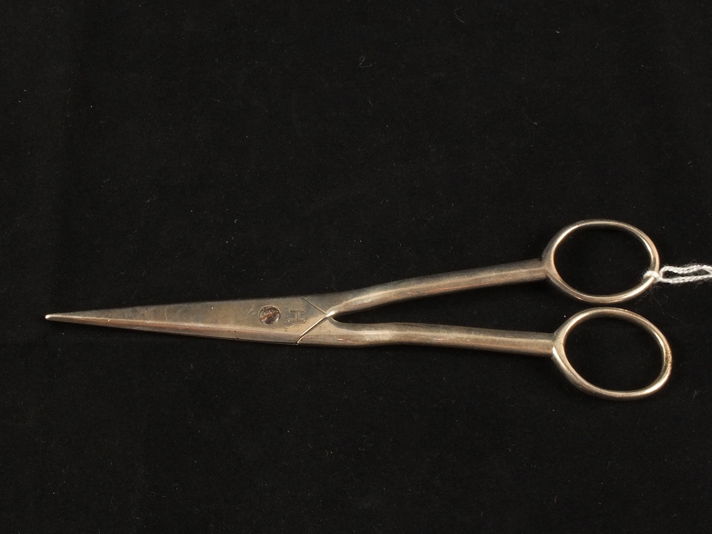 A pair of Georgian Silver scissors dated 1820