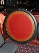 *Circular Poker Table with Red Base Top