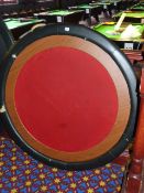 *Circular Poker Table with Red Base Top