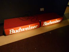 *2 Illuminated Refrigerator Tops Branded Budweiser
