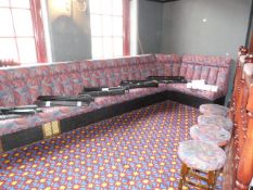 *U Shape Section of Bar Seating with Upholstered Seats & Backs