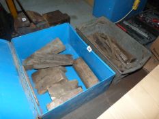 *2 Boxes containing Metal & Wood Chocks