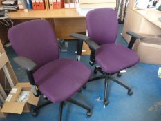 *Pair of Operators Purple Chairs