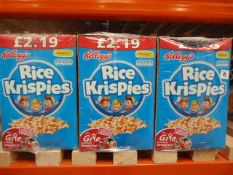 *6 Cases Containing 5 x 340gms of Kelloggs Rise Krispies
