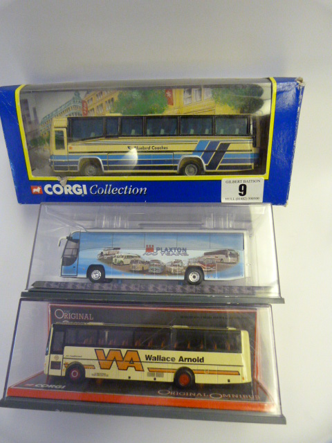 3 Boxed Corgi Original Omnibus Coaches