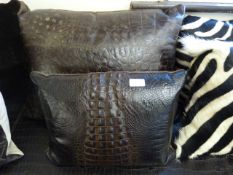 2 Crocodile Skin Style Cushions