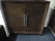 Brown Suede Covered Cupboard