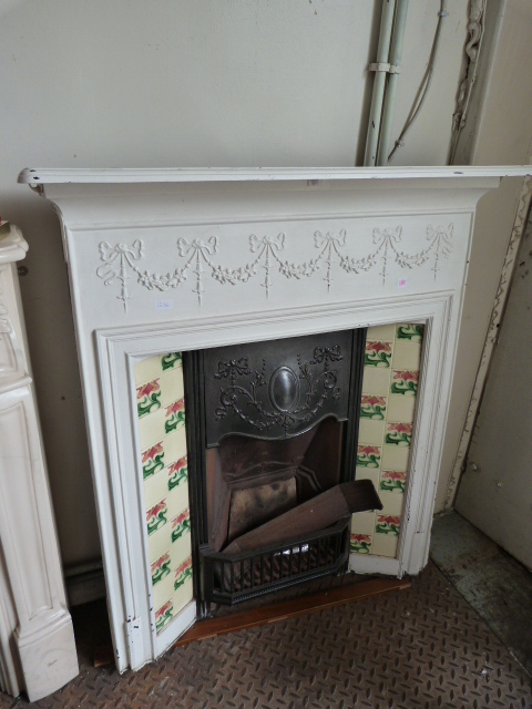 Victorian Cast Iron Fire with Tile Surround