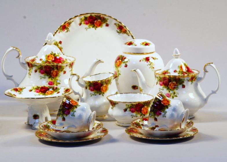 A selection of Royal Albert Old Country Roses, comprising teapot, coffee pot, cannister, tazza, milk