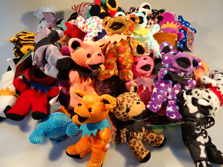 A collection of Greatful Dead Beanie Bears, four Merrythought Limited Edition teddy bears, Fathers