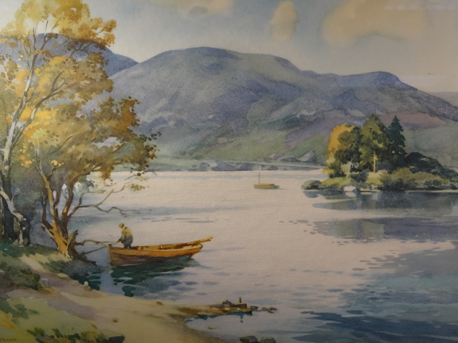 After Frank Sherwin. A pair of Lake land scenes, coloured prints possibly from railway posters, 35cm