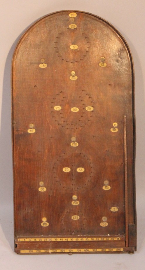 A 19thC bagatelle board, 76.5cm high.