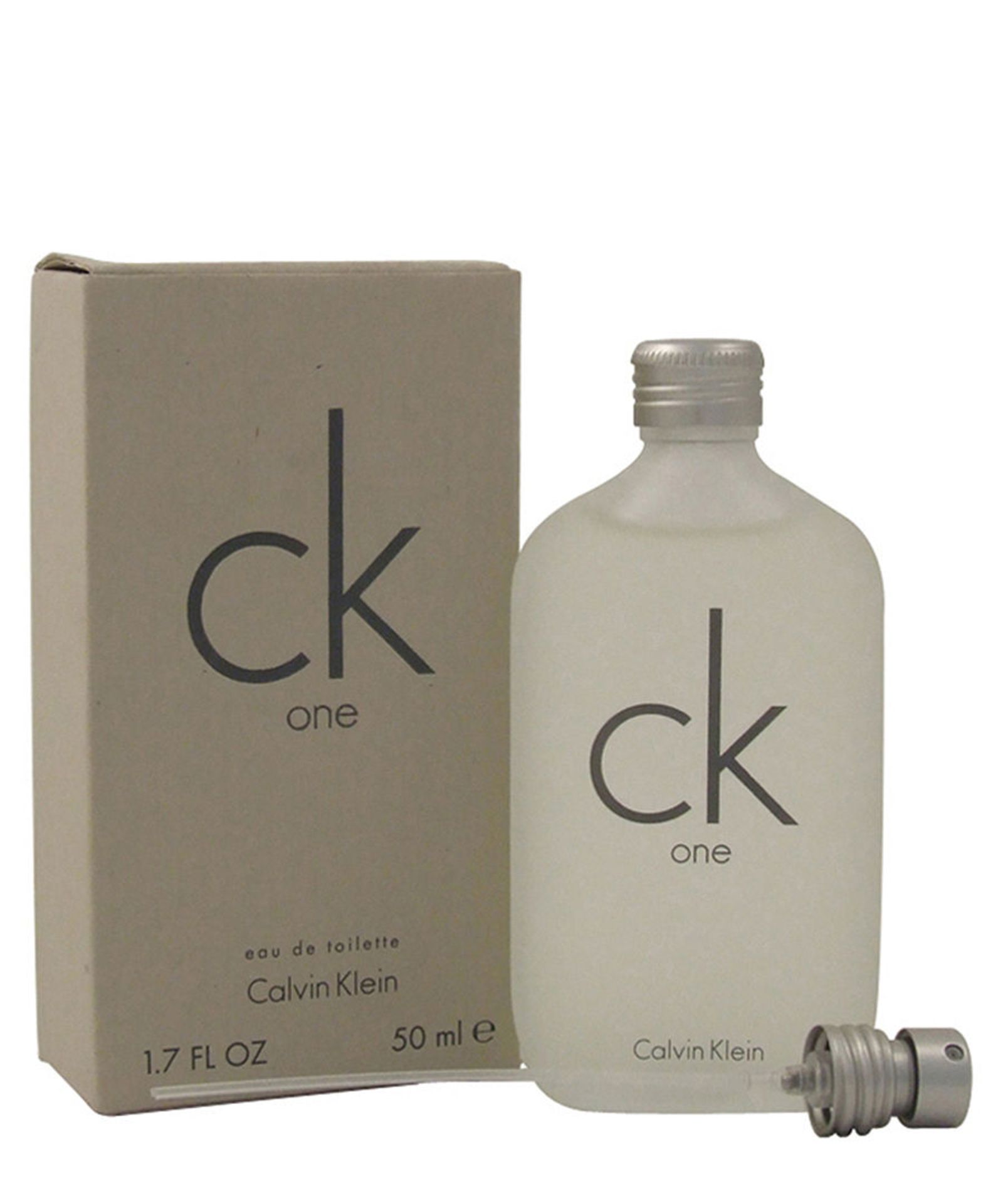 V Calvin Klein CK One EDT vaporiser gift 50ml Eau de toilette and 100ml skin moisturiser