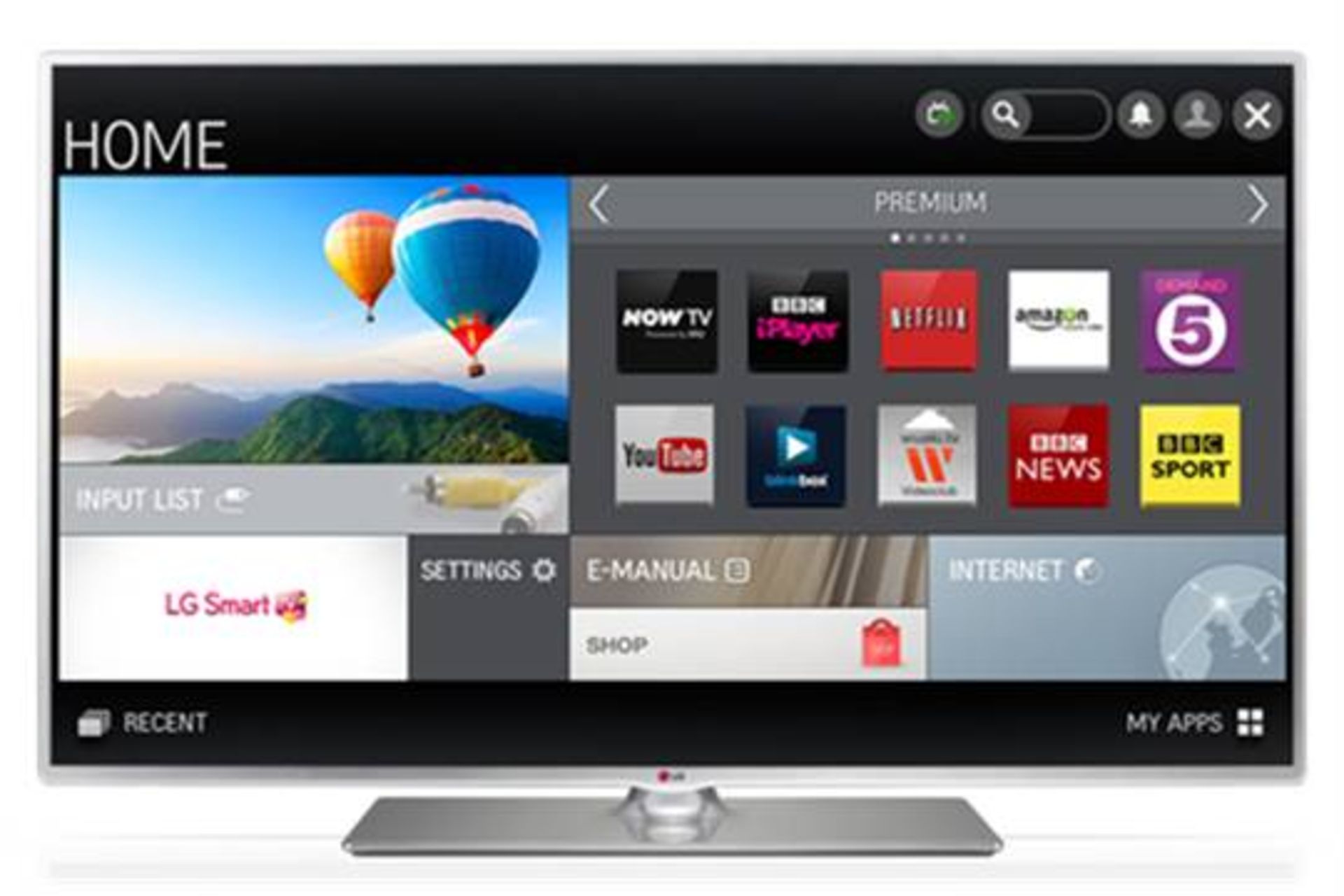 V LG 42" LB580V Widescreen HD LED Smart TV - Freeview HD - 1080p - Smart TV - Wi-fi Ready