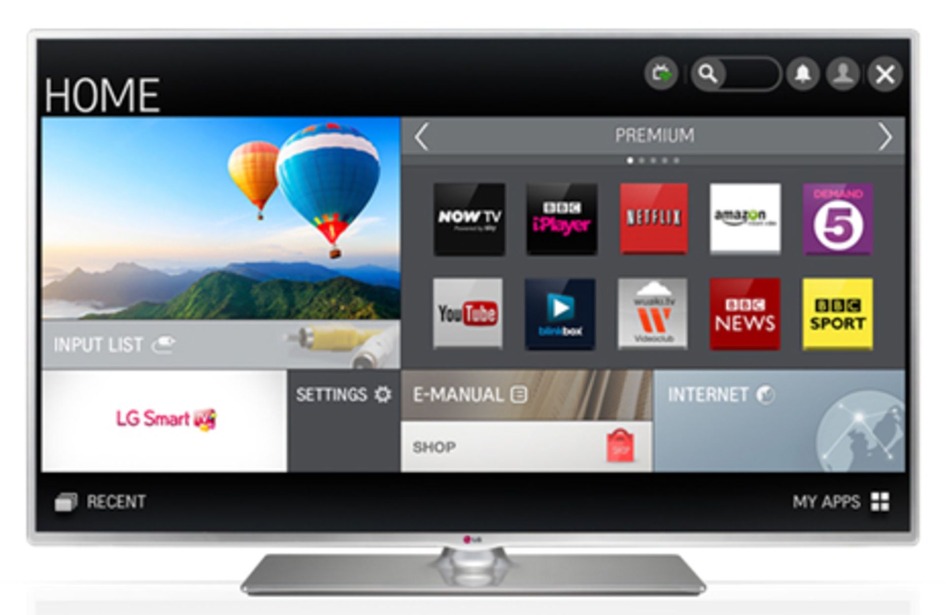 V LG LB580V 42" Widescreen HD LED Smart TV - Freeview HD - 1080p - Smart TV - Wi-fi Ready
