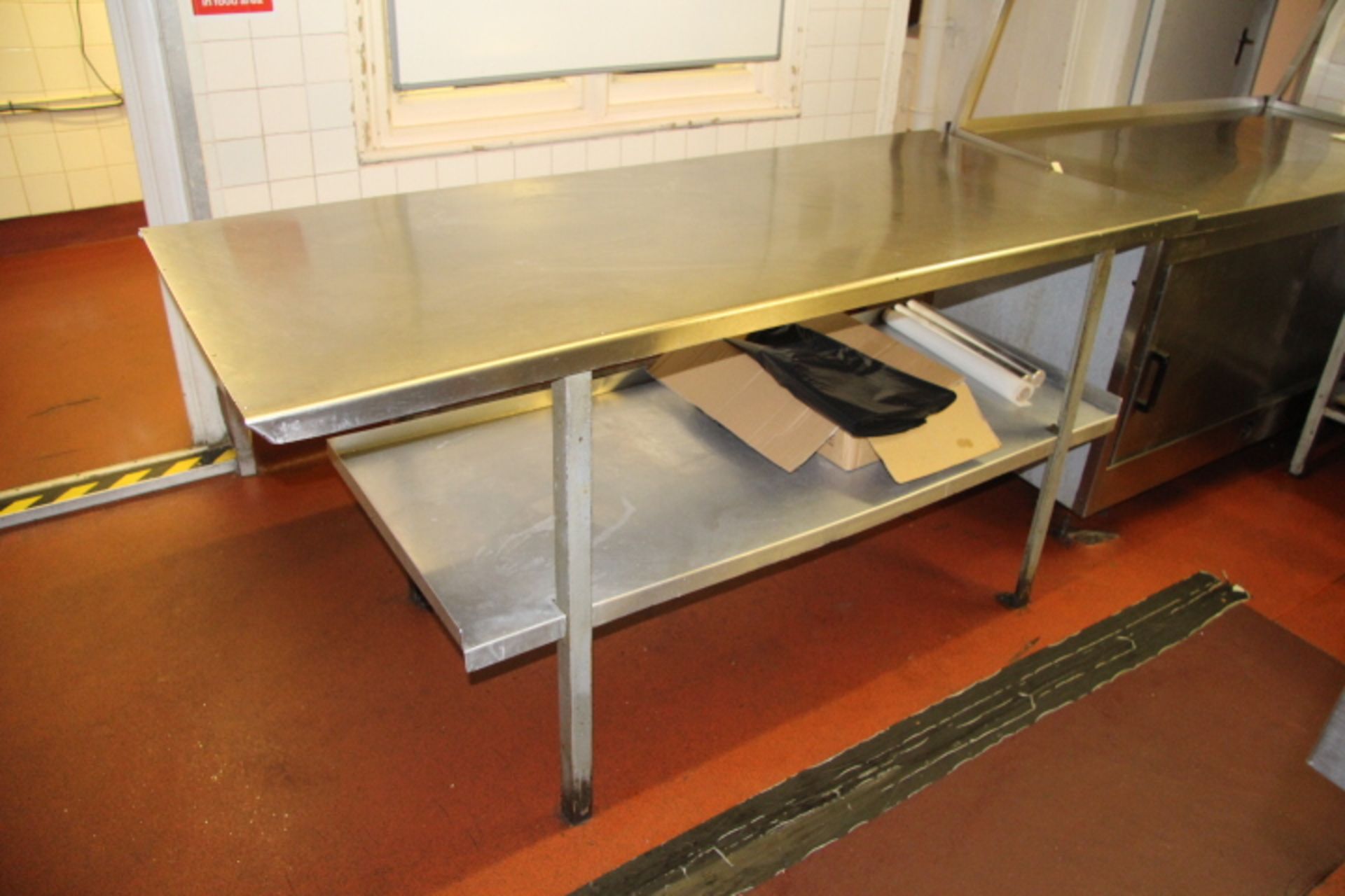 V Kitchen - Stainless Steel Commercial Two Shelve Prep Table 30" Deep 72" length 35"  Height