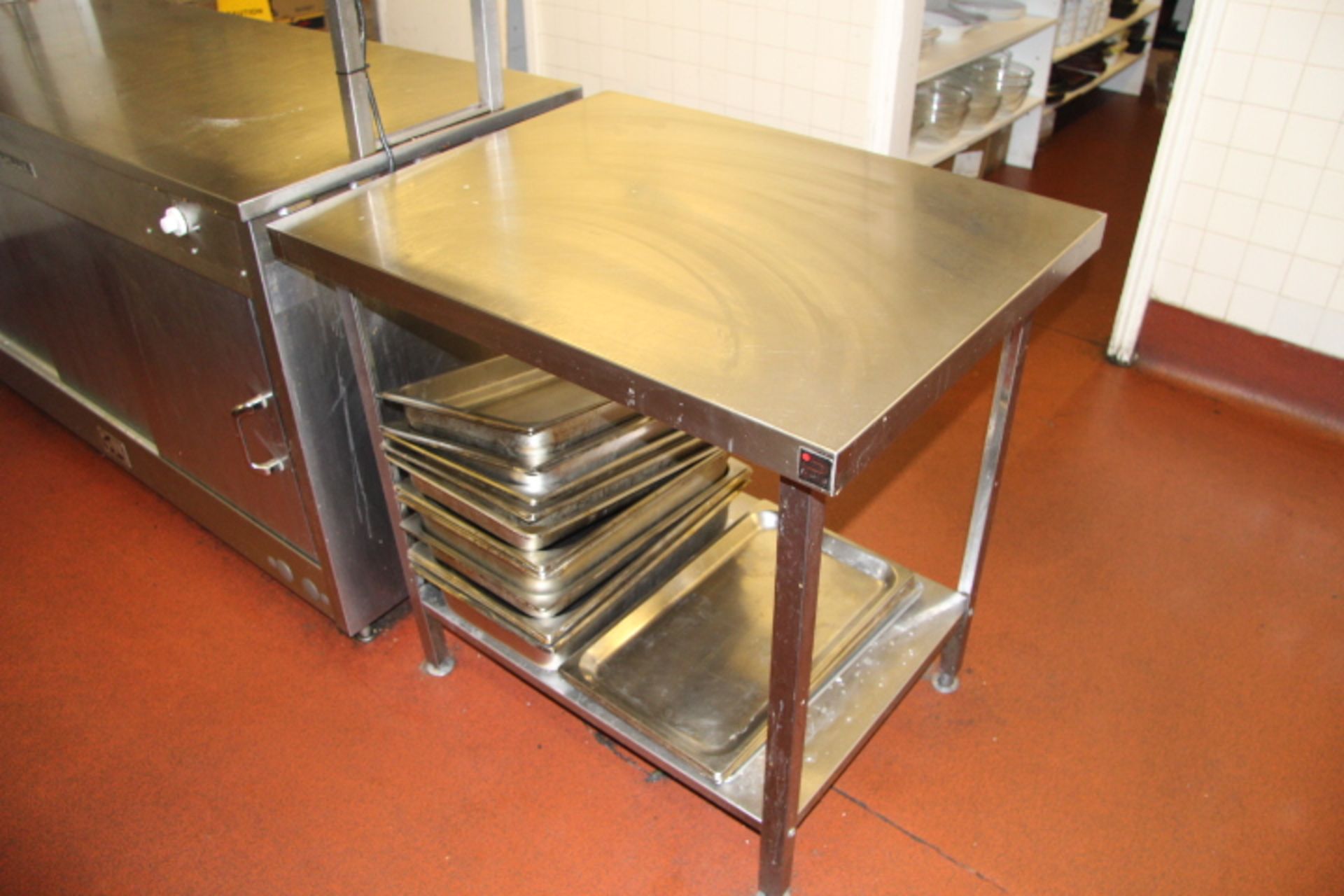 V Kitchen - Stainless Steel Commercial Prep Table With Under Shelf 35"Wide 36"Height