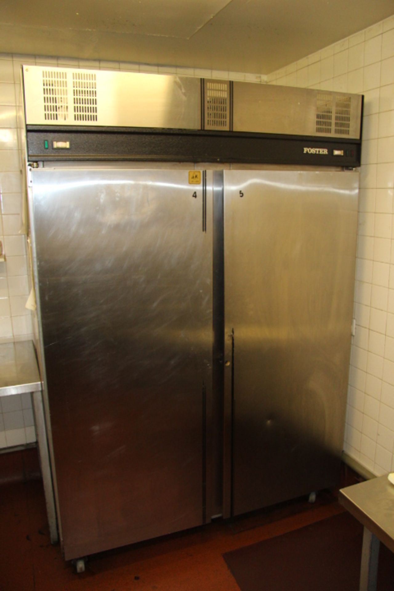 V Kitchen - Large Foster Stainless Steel Commercial Twin Fridge Unit 54" Wide 32"Deep 81" Height