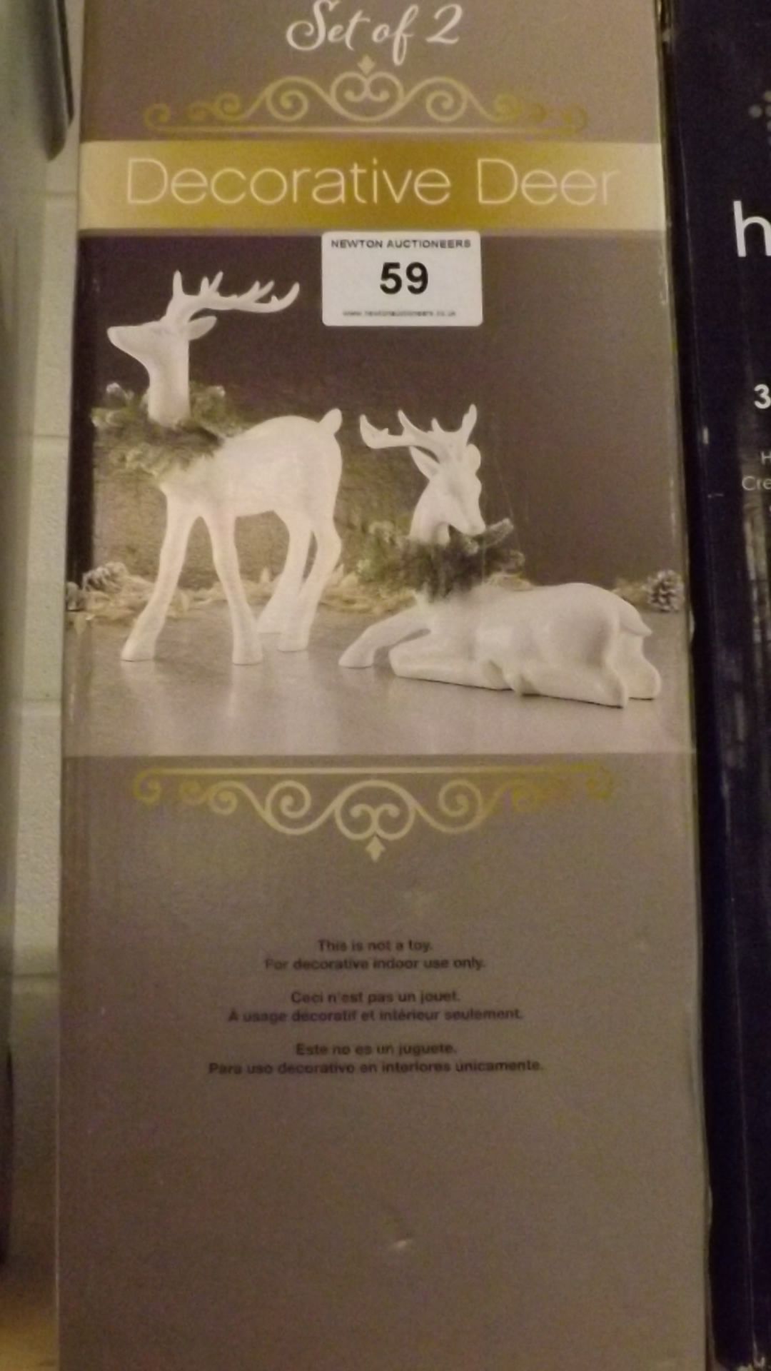 1 BOXED SET OF 2 DECORATIVE DEER RRP £54.99